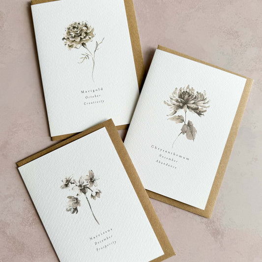 Birth Flower Cards