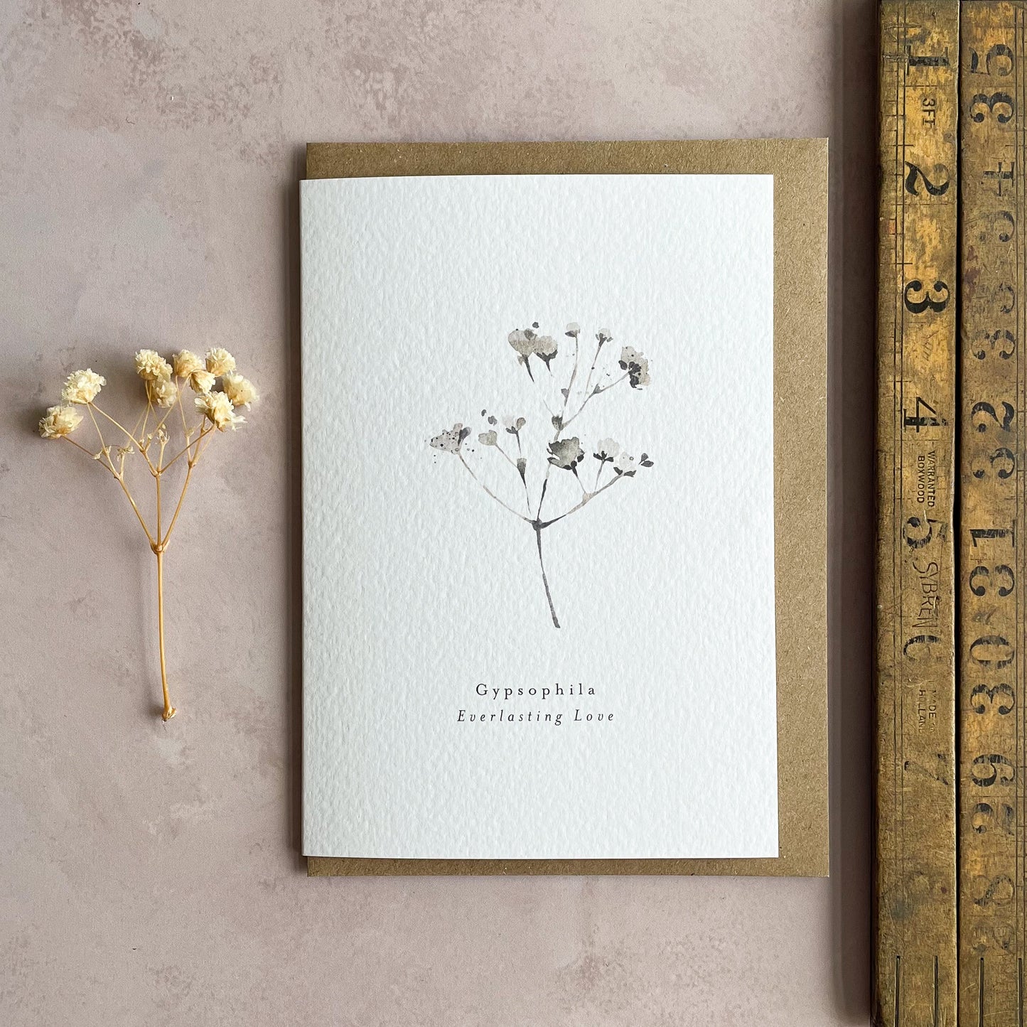 Gypsophila 'Everlasting Love' Card