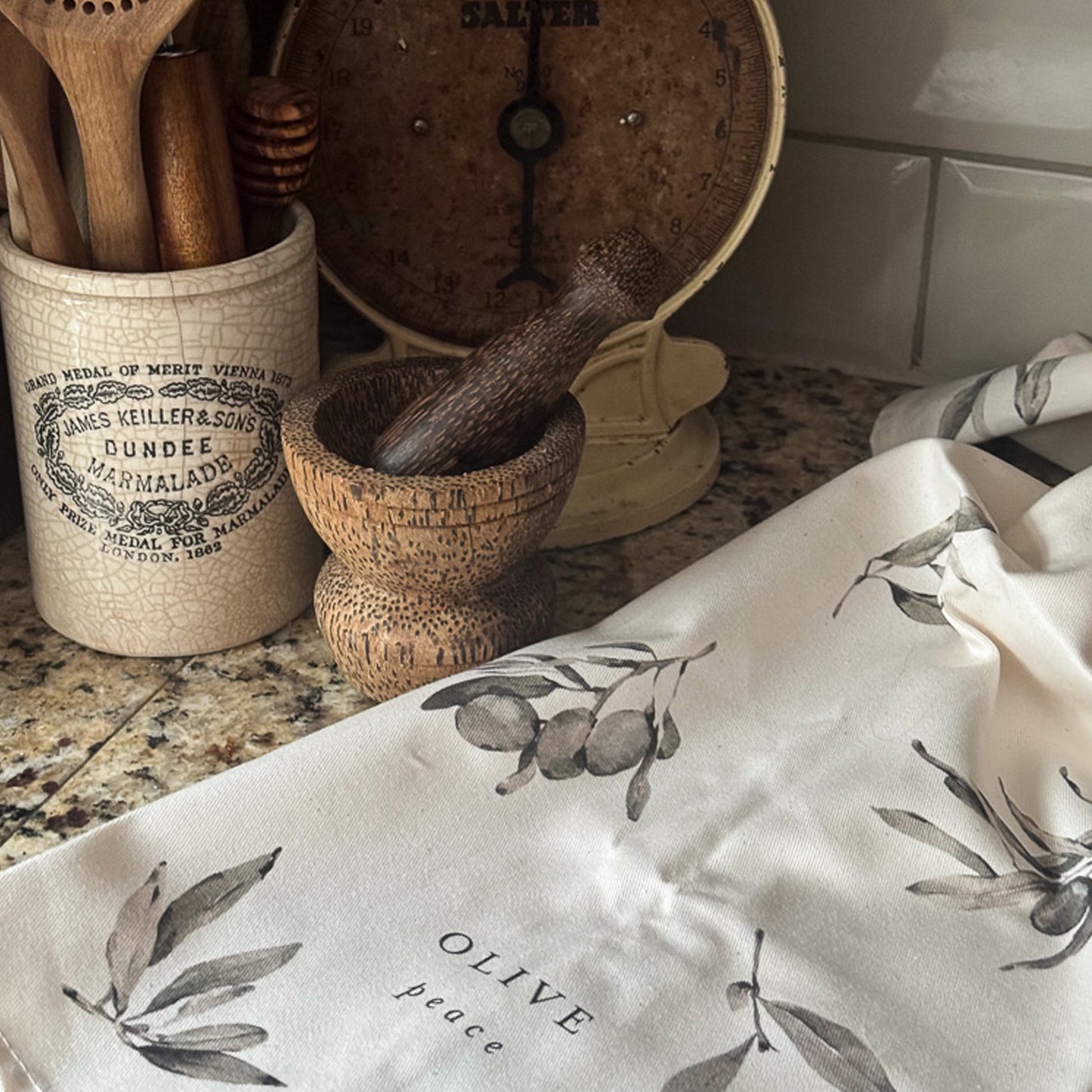Olive Tea Towel
