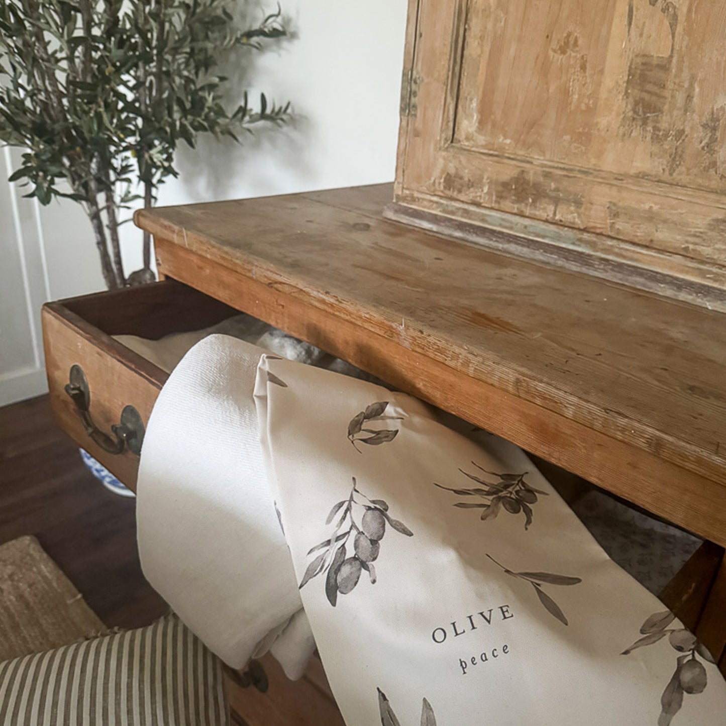 Olive Tea Towel